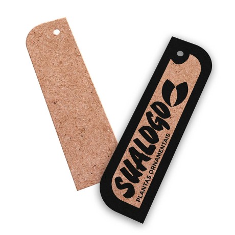 TAGS ESPECIAIS KRAFT 250G SEM VERNIZ 91X25MM Preto e branco frente - 50 un.