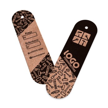 TAGS ESPECIAIS KRAFT 250G SEM VERNIZ 91X25MM Preto e branco frente e verso - 250 un.
