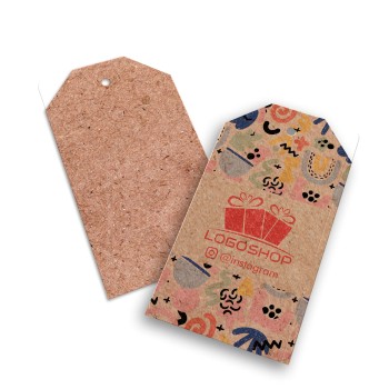 TAGS ESPECIAIS KRAFT 250G SEM VERNIZ 91X51MM Colorido frente - 100 un.