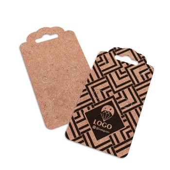 TAGS ESPECIAIS KRAFT 250G SEM VERNIZ 91X51MM Preto e branco frente - 50 un.