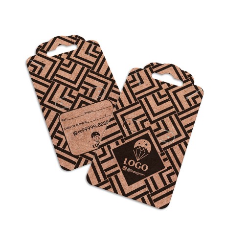 TAGS ESPECIAIS KRAFT 250G SEM VERNIZ 91X51MM Preto e branco frente e verso - 50 un.