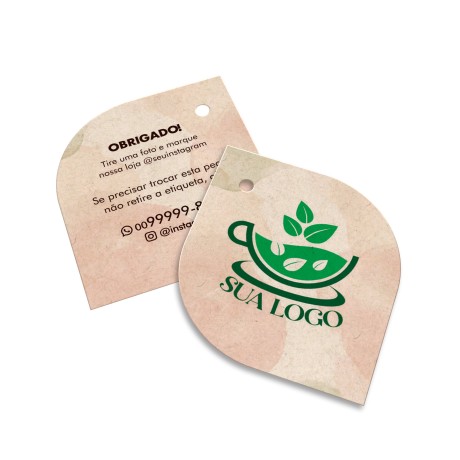 TAGS ESPECIAIS RECICLATO 250G SEM VERNIZ 45X51MM Colorido frente e verso - 100 un.