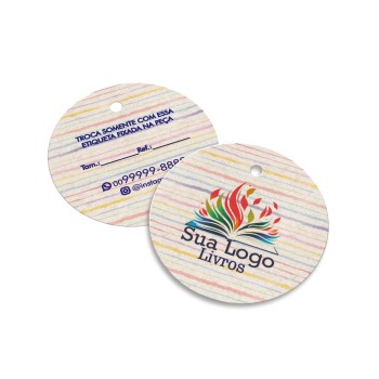TAGS ESPECIAIS RECICLATO 250G SEM VERNIZ 45X51MM Colorido frente e verso - 250 un.