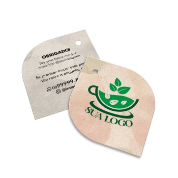 TAGS ESPECIAIS RECICLATO 250G SEM VERNIZ 45X51MM Colorido frente e preto e branco verso - 100 un.