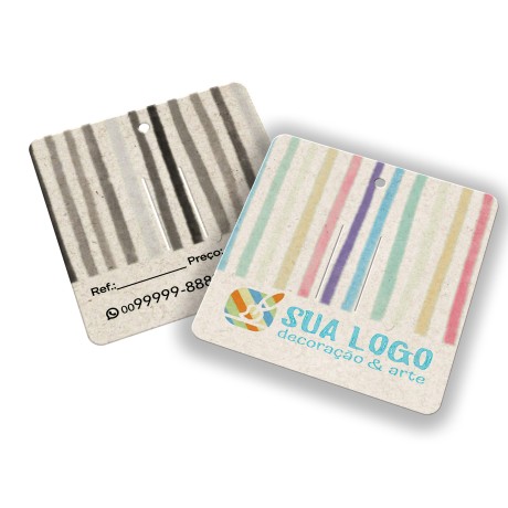 TAGS ESPECIAIS RECICLATO 250G SEM VERNIZ 91X102MM Colorido frente e preto e branco verso - 250 un.