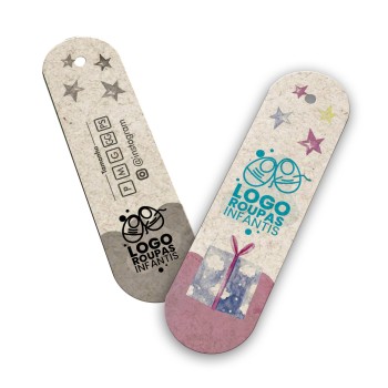 TAGS ESPECIAIS RECICLATO 250G SEM VERNIZ 91X25MM Colorido frente e preto e branco verso - 100 un.