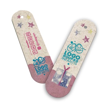 TAGS ESPECIAIS RECICLATO 250G SEM VERNIZ 91X25MM Colorido frente e verso - 100 un.