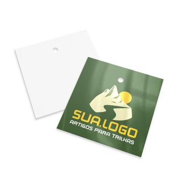 TAGS PADRÃO FURO COUCHÊ 250G VERNIZ UV TOTAL FRENTE 45X51MM Colorido frente - 1000 un.