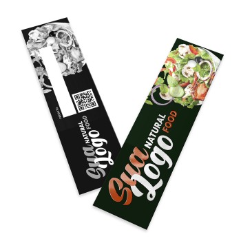 TAGS PADRÃO FURO COUCHÊ 300G FOSCA VERNIZ LOCALIZADO FRENTE 91X25MM Colorido frente e preto e branco verso - 1000 un.