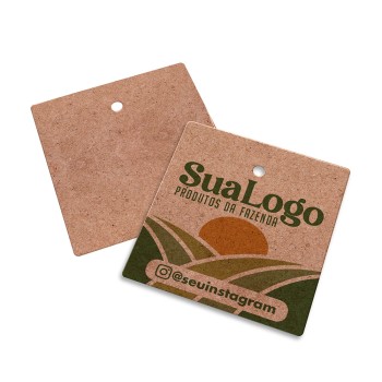TAGS PADRÃO FURO KRAFT 250G SEM VERNIZ 45X51MM Colorido frente - 250 un.