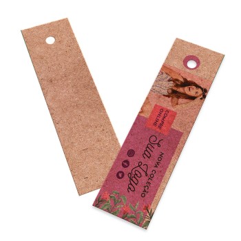 TAGS PADRÃO FURO KRAFT 250G SEM VERNIZ 91X25MM Colorido frente - 100 un.
