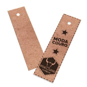 TAGS PADRÃO FURO KRAFT 250G SEM VERNIZ 91X25MM Preto e branco frente - 50 un.