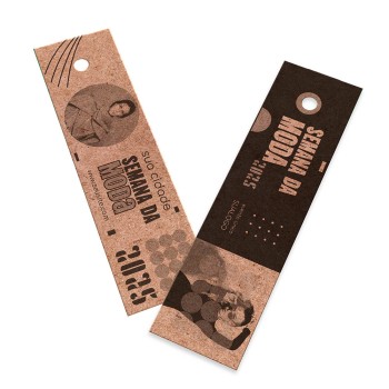 TAGS PADRÃO FURO KRAFT 250G SEM VERNIZ 91X25MM Preto e branco frente e verso - 100 un.