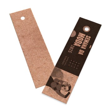 TAGS PADRÃO FURO KRAFT 250G SEM VERNIZ 91X25MM Preto e branco frente - 100 un.