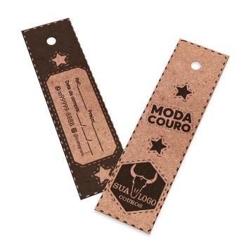 TAGS PADRÃO FURO KRAFT 250G SEM VERNIZ 91X25MM Preto e branco frente e verso - 50 un.