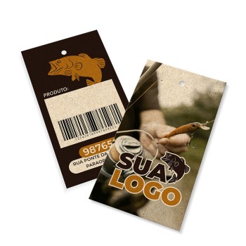 TAGS PADRÃO FURO RECICLATO 250G SEM VERNIZ 91X51MM Colorido frente e verso - 250 un.