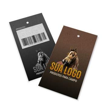 TAGS PADRÃO FURO RECICLATO 250G SEM VERNIZ 91X51MM Colorido frente e preto e branco verso - 100 un.