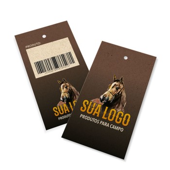 TAGS PADRÃO FURO RECICLATO 250G SEM VERNIZ 91X51MM Colorido frente e verso - 100 un.