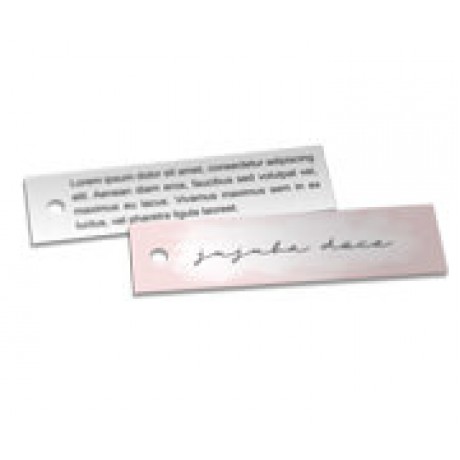 TAGS ESPECIAIS COUCHÊ 250G VERNIZ UV TOTAL FRENTE 91X25MM Colorido frente e preto e branco verso - 1000 un.