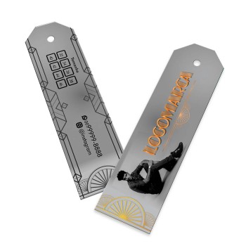 TAGS TAGS ESPECIAIS COUCHÊ 300G SEM LAMINAÇÃO E SEM VERNIZ SEM VERNIZ 91X25MM Colorido frente e preto e branco verso - 100 un.