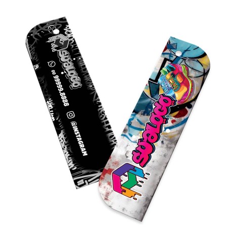 TAGS TAGS ESPECIAIS COUCHÊ 300G SEM LAMINAÇÃO E SEM VERNIZ SEM VERNIZ 91X25MM Colorido frente e preto e branco verso - 250 un.