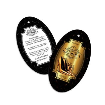TAGS TAGS ESPECIAIS COUCHÊ 300G SEM LAMINAÇÃO E SEM VERNIZ SEM VERNIZ 91X51MM Colorido frente e preto e branco verso - 100 un.