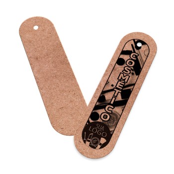 TAGS TAGS ESPECIAIS KRAFT 250G SEM LAMINAÇÃO E SEM VERNIZ SEM VERNIZ 91X25MM Preto e branco frente - 2000 un.