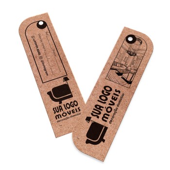 TAGS TAGS ESPECIAIS KRAFT 250G SEM LAMINAÇÃO E SEM VERNIZ SEM VERNIZ 91X25MM Preto e branco frente e verso - 1000 un.