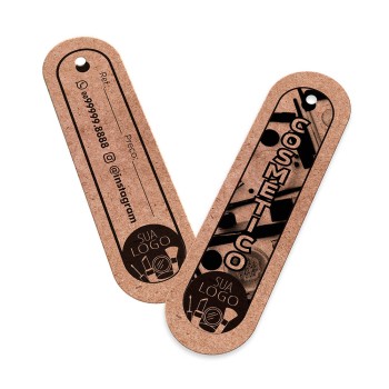 TAGS TAGS ESPECIAIS KRAFT 250G SEM LAMINAÇÃO E SEM VERNIZ SEM VERNIZ 91X25MM Preto e branco frente e verso - 2000 un.