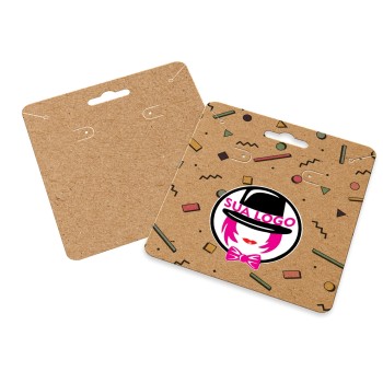 TAGS TAGS ESPECIAIS KRAFT 250G SEM LAMINAÇÃO E SEM VERNIZ SEM VERNIZ COM TINTA BRANCA 91X102MM Colorido frente - 100 un.