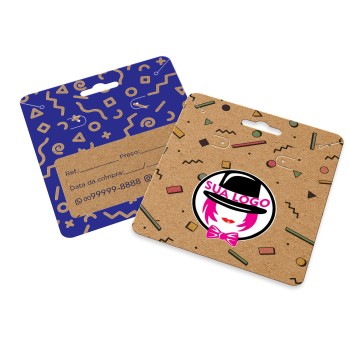 TAGS TAGS ESPECIAIS KRAFT 250G SEM LAMINAÇÃO E SEM VERNIZ SEM VERNIZ COM TINTA BRANCA 91X102MM Colorido frente e verso - 100 un.