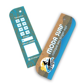 TAGS TAGS ESPECIAIS KRAFT 250G SEM LAMINAÇÃO E SEM VERNIZ SEM VERNIZ COM TINTA BRANCA 91X25MM Colorido frente e verso - 100 un.