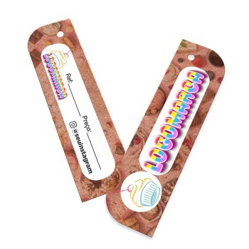 TAGS TAGS ESPECIAIS KRAFT 250G SEM LAMINAÇÃO E SEM VERNIZ SEM VERNIZ COM TINTA BRANCA 91X25MM Colorido frente e verso - 2000 un.
