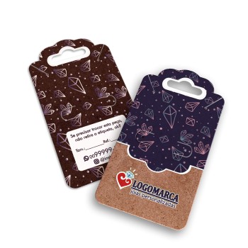 TAGS TAGS ESPECIAIS KRAFT 250G SEM LAMINAÇÃO E SEM VERNIZ SEM VERNIZ COM TINTA BRANCA 91X51MM Colorido frente e verso - 250 un.