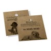 TAGS TAGS ESPECIAIS KRAFT 250G SEM VERNIZ 45X51MM Preto e branco frente e verso - 500 un.