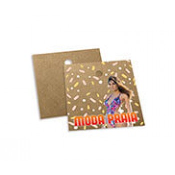TAGS TAGS ESPECIAIS KRAFT 250G SEM VERNIZ 45X51MM Colorido frente - 1000 un.