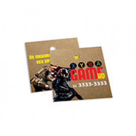 TAGS TAGS ESPECIAIS KRAFT 250G SEM VERNIZ 45X51MM Colorido frente e verso - 500 un.