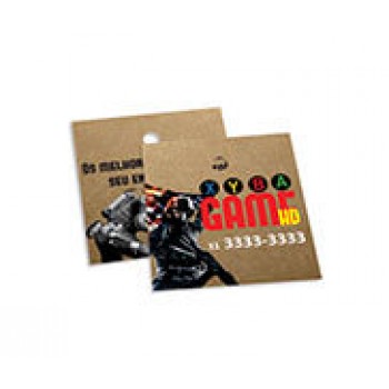 TAGS TAGS ESPECIAIS KRAFT 250G SEM VERNIZ 45X51MM Colorido frente e preto e branco verso - 500 un.