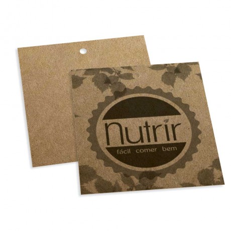 TAGS ESPECIAIS KRAFT 250G SEM VERNIZ 91X102MM Preto e branco frente - 100 un.