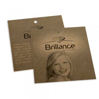 TAGS TAGS ESPECIAIS KRAFT 250G SEM VERNIZ 91X102MM Preto e branco frente e verso - 500 un.