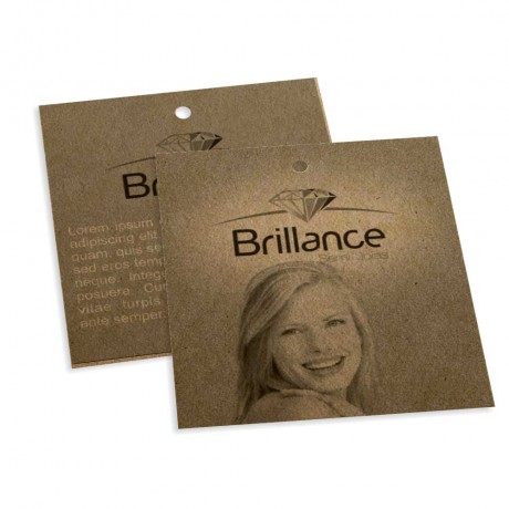 TAGS TAGS ESPECIAIS KRAFT 250G SEM VERNIZ 91X102MM Preto e branco frente e verso - 500 un.