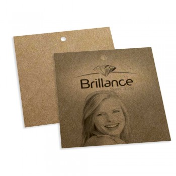 TAGS TAGS ESPECIAIS KRAFT 250G SEM VERNIZ 91X102MM Preto e branco frente - 500 un.