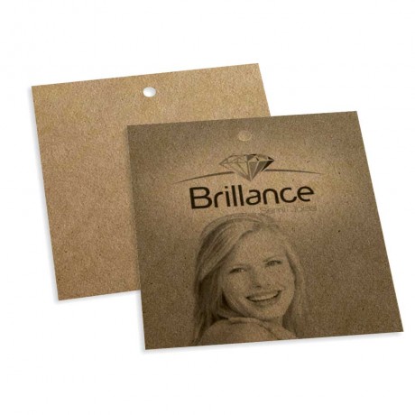 TAGS TAGS ESPECIAIS KRAFT 250G SEM VERNIZ 91X102MM Preto e branco frente - 500 un.