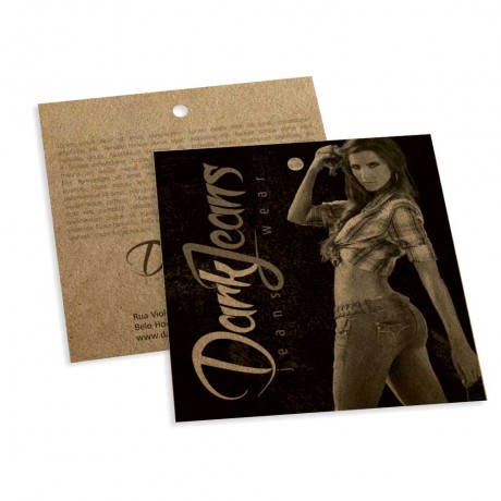 TAGS ESPECIAIS KRAFT 250G SEM VERNIZ 91X102MM Preto e branco frente e verso - 250 un.