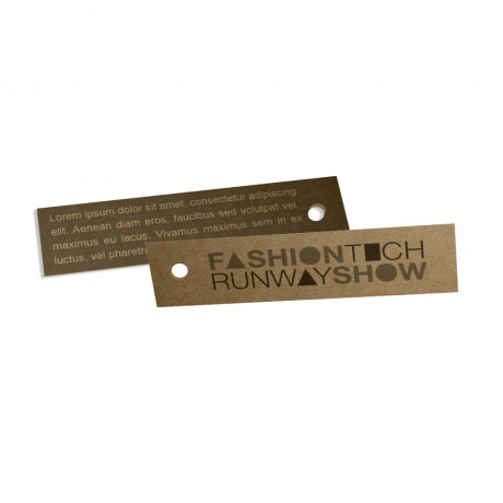 TAGS ESPECIAIS KRAFT 250G SEM VERNIZ 91X25MM Preto e branco frente e verso - 50 un.