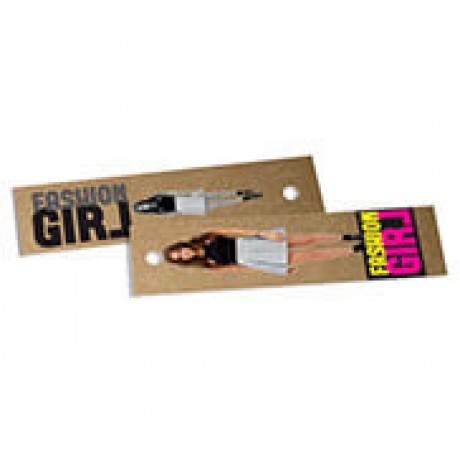 TAGS TAGS ESPECIAIS KRAFT 250G SEM VERNIZ 91X25MM Colorido frente e preto e branco verso - 1000 un.