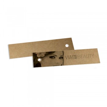 TAGS TAGS ESPECIAIS KRAFT 250G SEM VERNIZ 91X25MM Preto e branco frente - 1000 un.