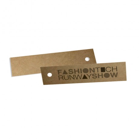 TAGS ESPECIAIS KRAFT 250G SEM VERNIZ 91X25MM Preto e branco frente - 50 un.