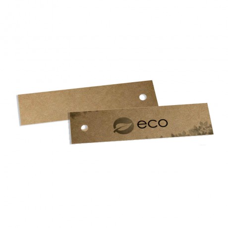 TAGS ESPECIAIS KRAFT 250G SEM VERNIZ 91X25MM Preto e branco frente - 250 un.