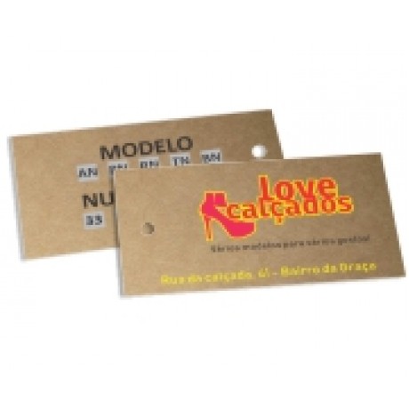 TAGS TAGS ESPECIAIS KRAFT 250G SEM VERNIZ 91X51MM Colorido frente e preto e branco verso - 50 un.